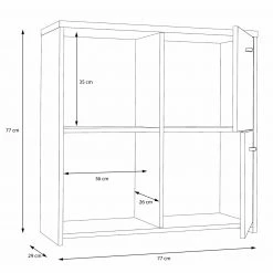 Kommode - Artisan Eiche-weiß - 77 cm breit - vier Türen 13 Kommode - Artisan Eiche-weiß - 77 cm breit - vier Türen -Wohnzimmer Verkäufe 1023003300 06 1600Wx1600H