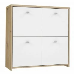 Kommode - Artisan Eiche-weiß - 77 cm breit - vier Türen