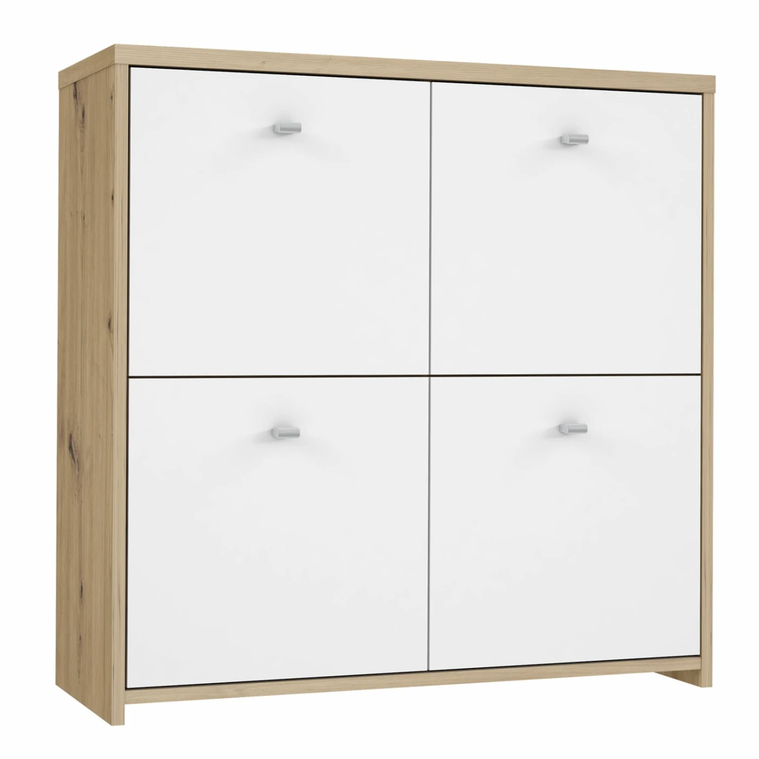 Kommode - Artisan Eiche-weiß - 77 cm breit - vier Türen 1 Kommode - Artisan Eiche-weiß - 77 cm breit - vier Türen