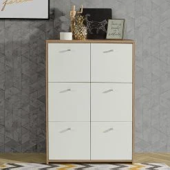 Kommode - Artisan Eiche-weiß - 77 cm breit - 6 Türen -Wohnzimmer Verkäufe 1023004900 06 1600Wx1600H