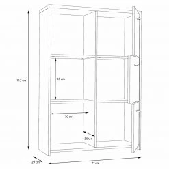 Kommode - Artisan Eiche-weiß - 77 cm breit - 6 Türen -Wohnzimmer Verkäufe 1023004900 07 1600Wx1600H
