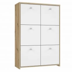 Kommode - Artisan Eiche-weiß - 77 cm breit - 6 Türen