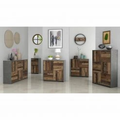 Kommode - Betonoptik-Old Wood Vintage - 77 cm breit - 6 Türen -Wohnzimmer Verkäufe 1023004901 06 1600Wx1600H
