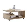 Couchtisch - Eiche Sonoma - rollbar