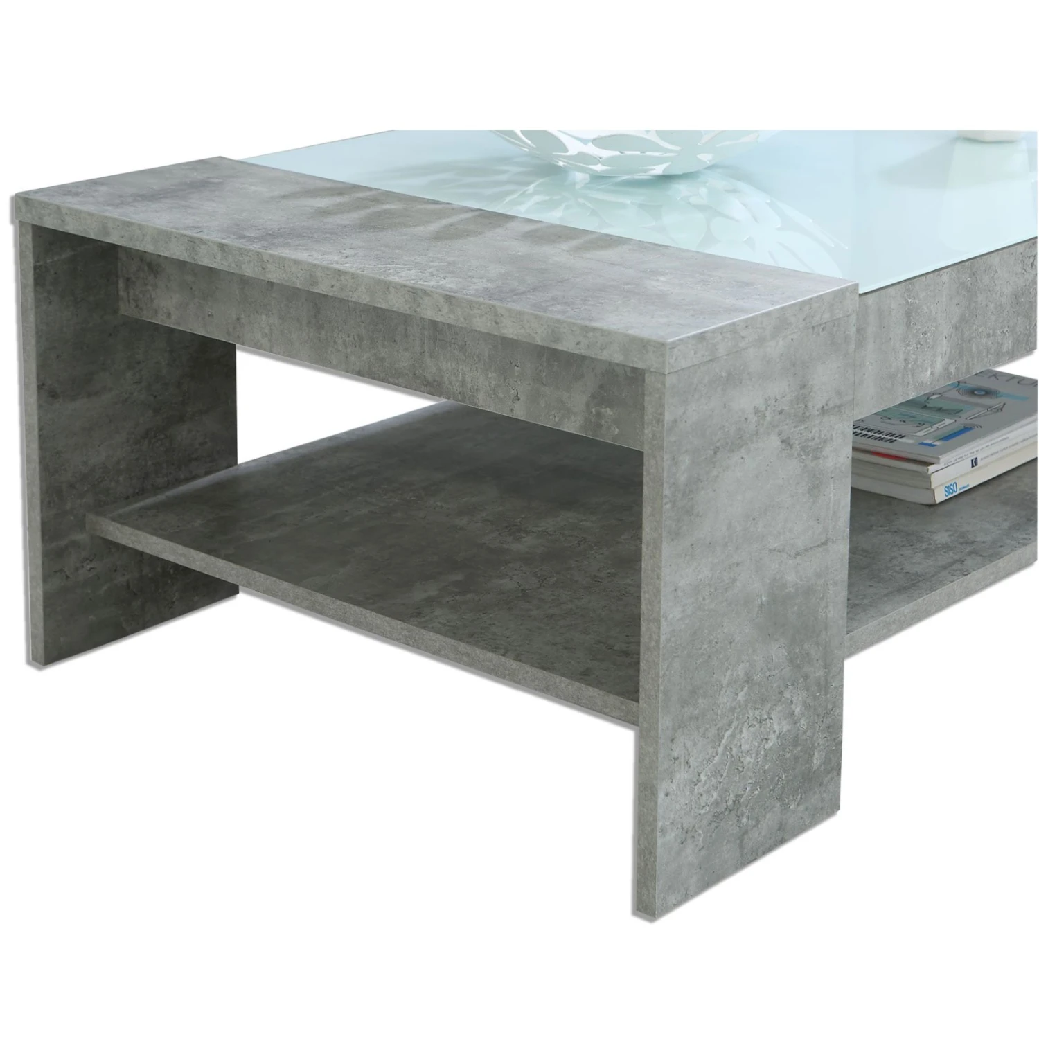 Couchtisch - Beton - Glaseinlage 2 Couchtisch - Beton - Glaseinlage – Bild 2