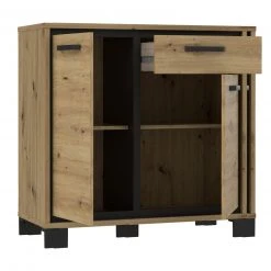 Kommode - Artisan Eiche-Schwarzeiche - 91 cm -Wohnzimmer Verkäufe 1023007300 03 1600Wx1600H