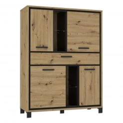 Highboardvitrine - Artisan Eiche - 120 cm