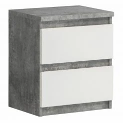 Kommode - Betonoptik-weiß - 42 cm breit