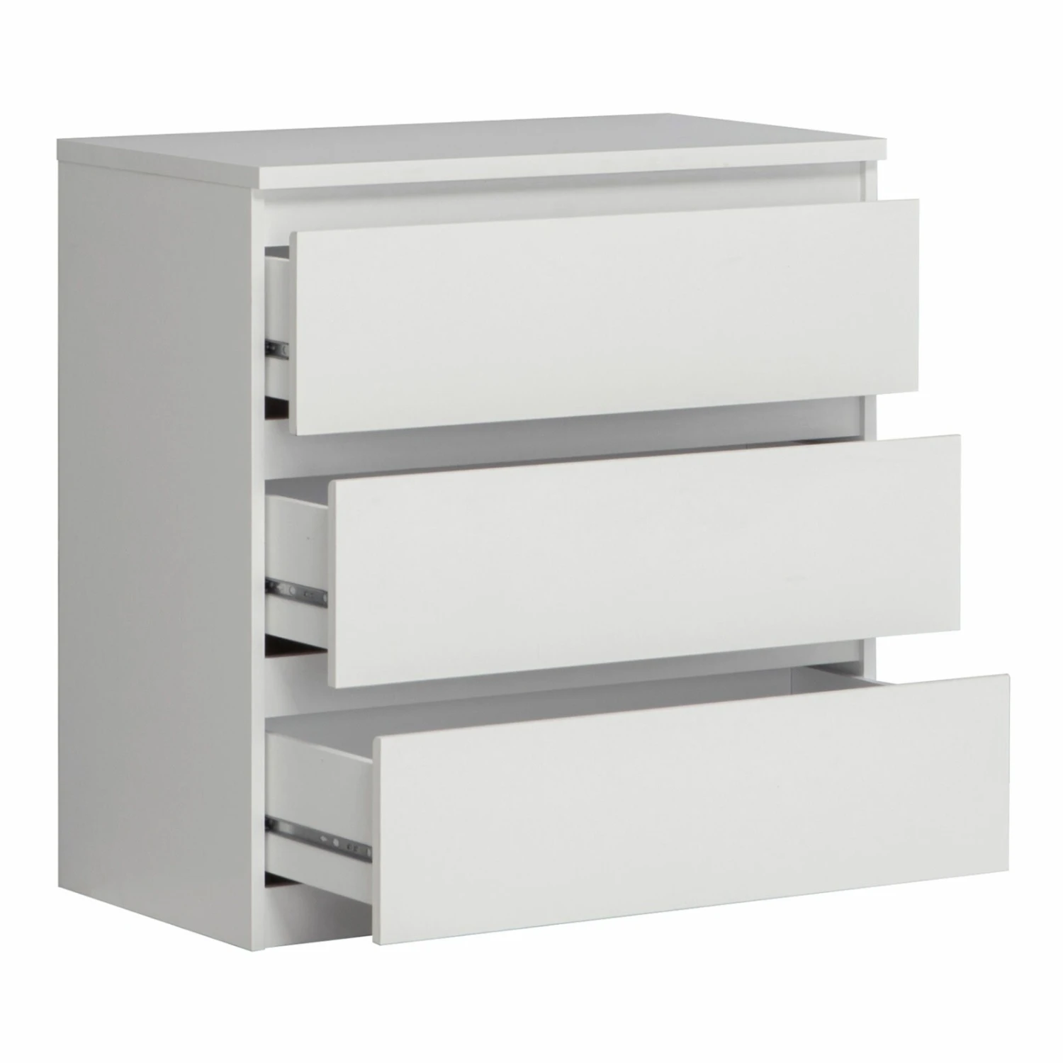 Kommode - weiß - 77 cm breit 2 Kommode - weiß - 77 cm breit – Bild 2