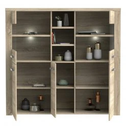 Highboardvitrine - Sonoma Eiche - 146 cm -Wohnzimmer Verkäufe 1023009800 03 1600Wx1600H