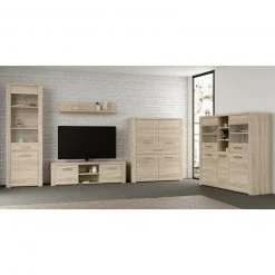 Highboardvitrine - Sonoma Eiche - 146 cm -Wohnzimmer Verkäufe 1023009800 07 1600Wx1600H