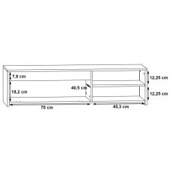 Lowboard - Sonoma Eiche-weiß - 120 cm breit -Wohnzimmer Verkäufe 1023010100 03 1600Wx1600H