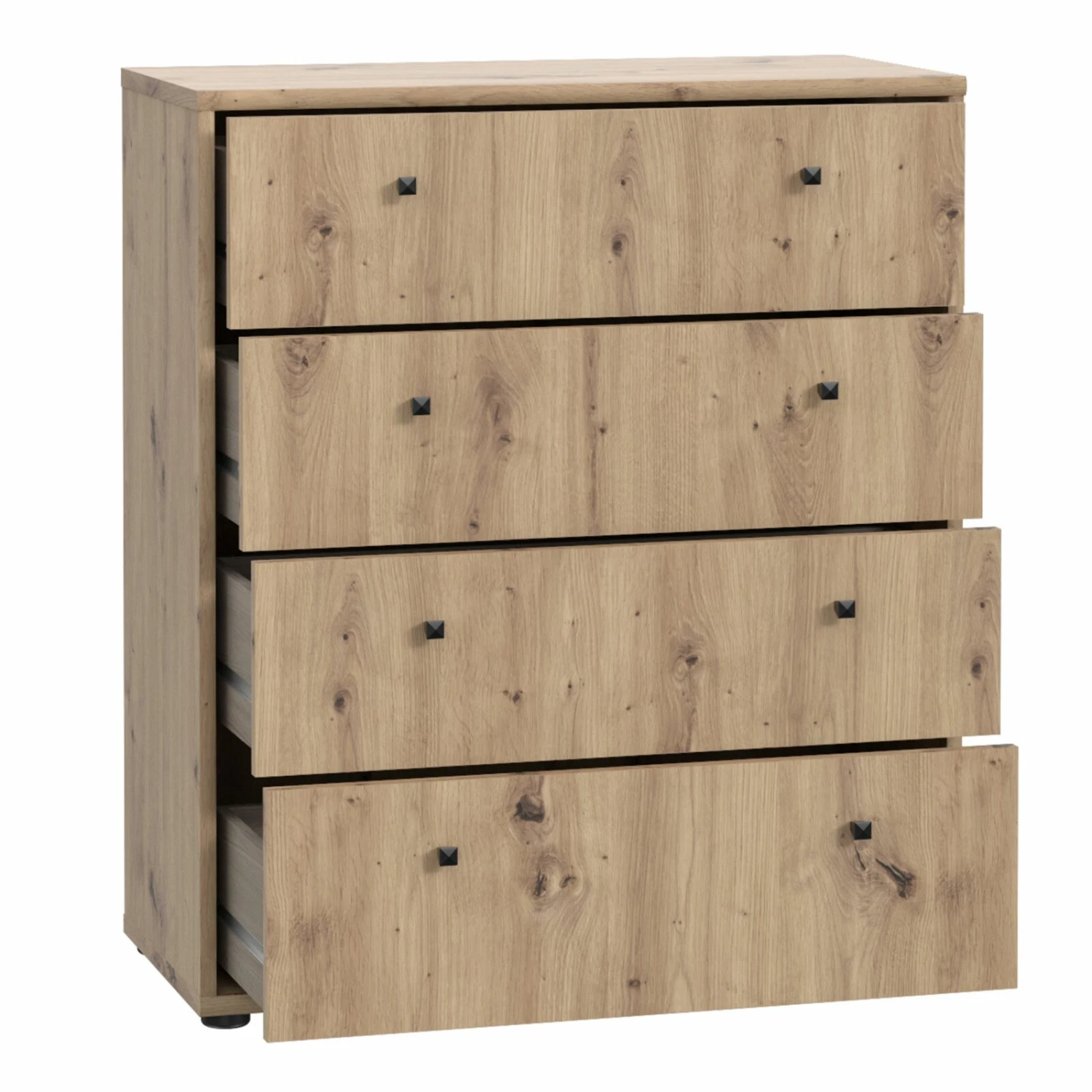 Kommode - Artisan Eiche - 74 cm breit - vier Schubkästen 2 Kommode - Artisan Eiche - 74 cm breit - vier Schubkästen – Bild 2