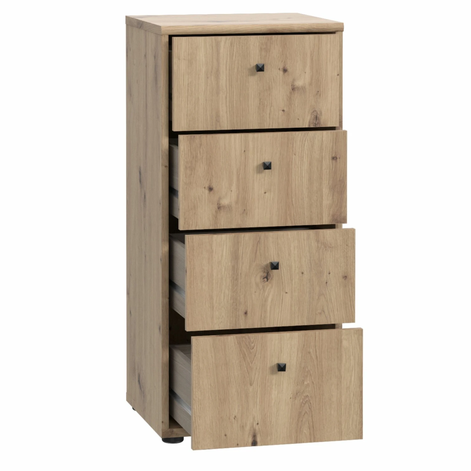 Kommode - Artisan Eiche - 39 cm breit - vier Schubkästen 1 Kommode - Artisan Eiche - 39 cm breit - vier Schubkästen