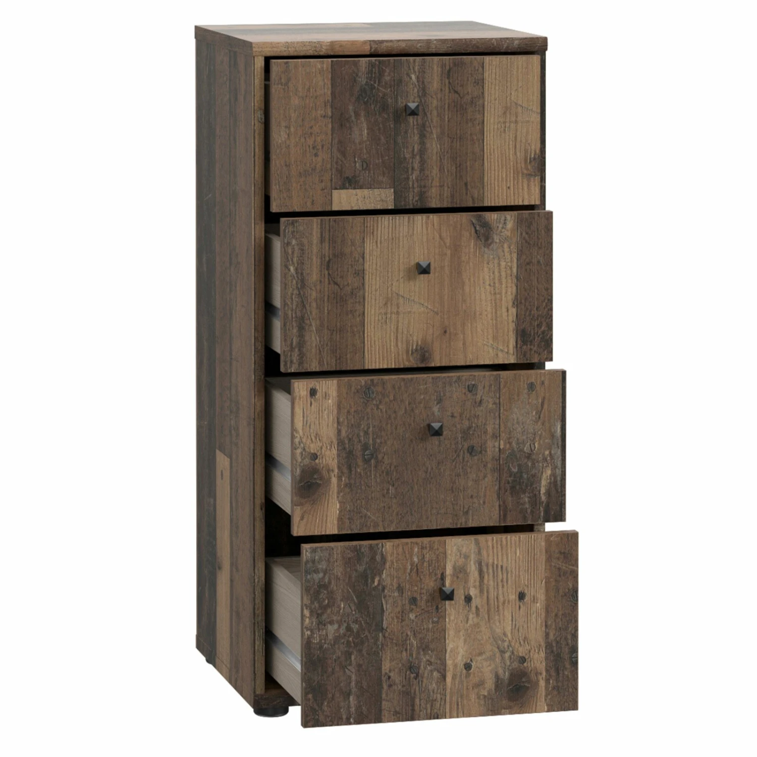 Kommode - Old Wood Vintage - 39 cm breit - vier Schubfächer 2 Kommode - Old Wood Vintage - 39 cm breit - vier Schubfächer – Bild 2