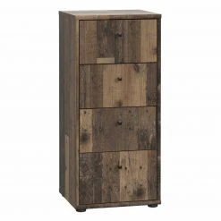 Kommode - Old Wood Vintage - 39 cm breit - vier Schubfächer