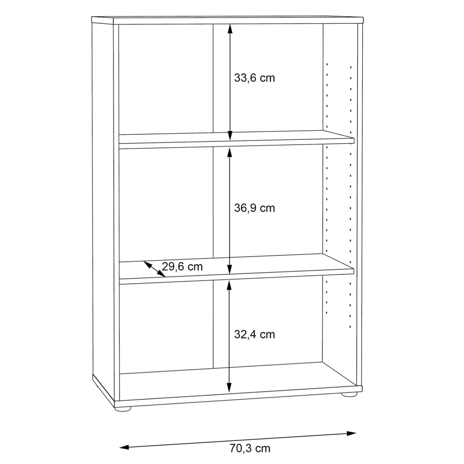 Regal - Sonoma Eiche - 74x111 cm 4 Regal - Sonoma Eiche - 74x111 cm – Bild 4