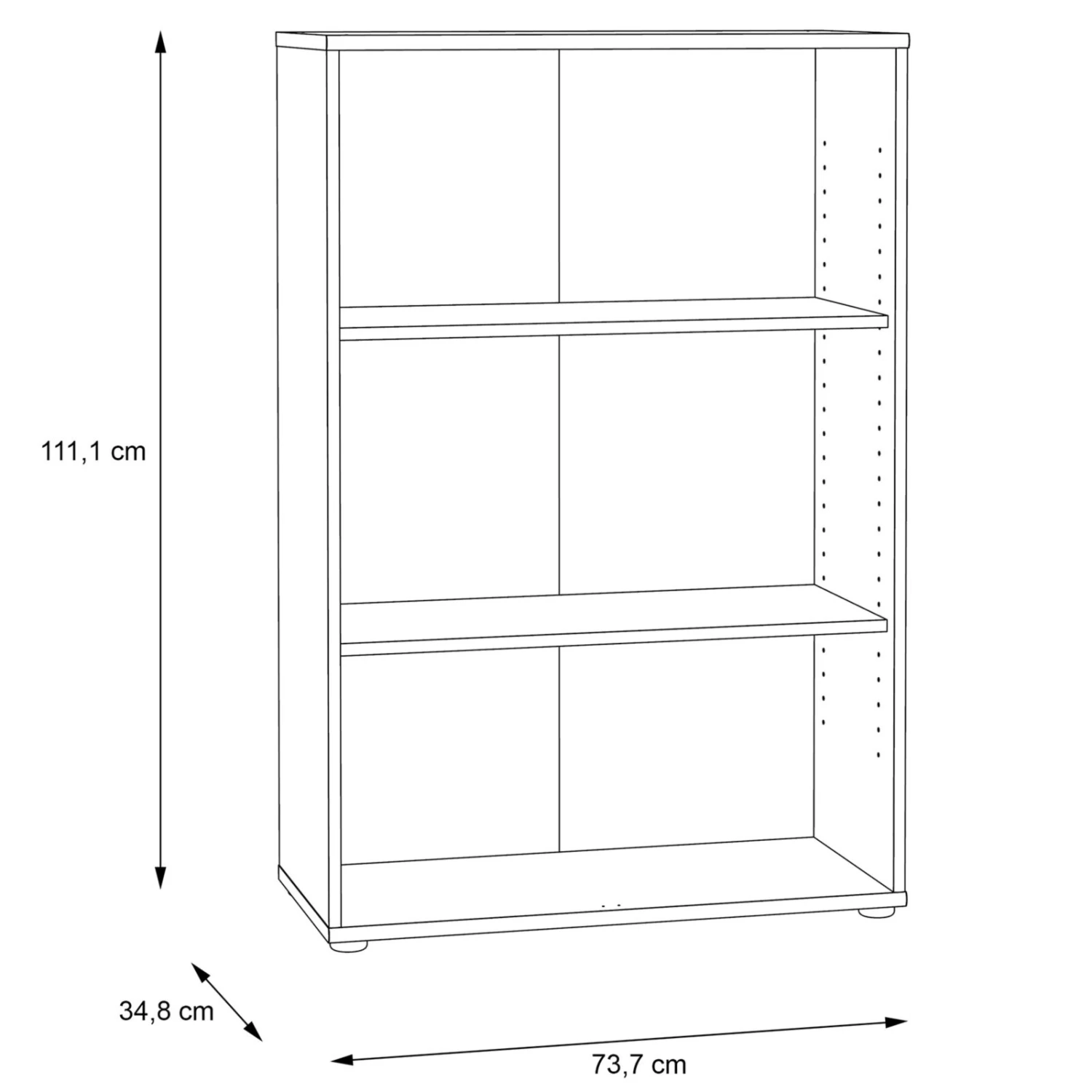 Regal - Sonoma Eiche - 74x111 cm 5 Regal - Sonoma Eiche - 74x111 cm – Bild 5