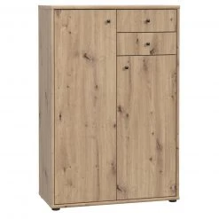 Kommode - Artisan Eiche - 74 cm breit - je zwei Türen und Schubkästen