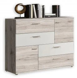 Sideboard - Sandeiche-weiß - 125 cm breit