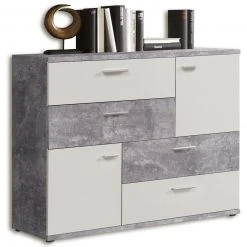 Sideboard - Beton-weiß - 125 cm breit -Wohnzimmer Verkäufe 1023012803 09 1600Wx1600H