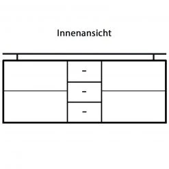 Sideboard - Sonoma Eiche-weiß - 152 cm -Wohnzimmer Verkäufe 1023014900 03 1600Wx1600H