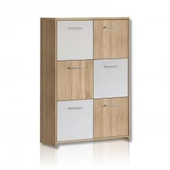 Kommode - Sonoma Eiche-weiß - 77 cm breit