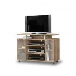 TV-Rack - Sonoma Eiche - 2 Glastüren - 100 cm