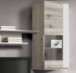 Wohnwand - Sandeiche-weiß - 4-teilig - Beleuchtung -Wohnzimmer Verkäufe 1023016700 04 1600Wx1600H