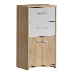 Kommode - Sonoma Eiche - weiß - 40 cm breit