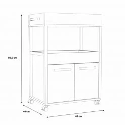 Hausbar - Sonoma Eiche - auf Rollen -Wohnzimmer Verkäufe 1023017100 04 1600Wx1600H