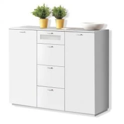 Kommode - weiß - 119,5 cm breit -Wohnzimmer Verkäufe 1023018401 03 1600Wx1600H