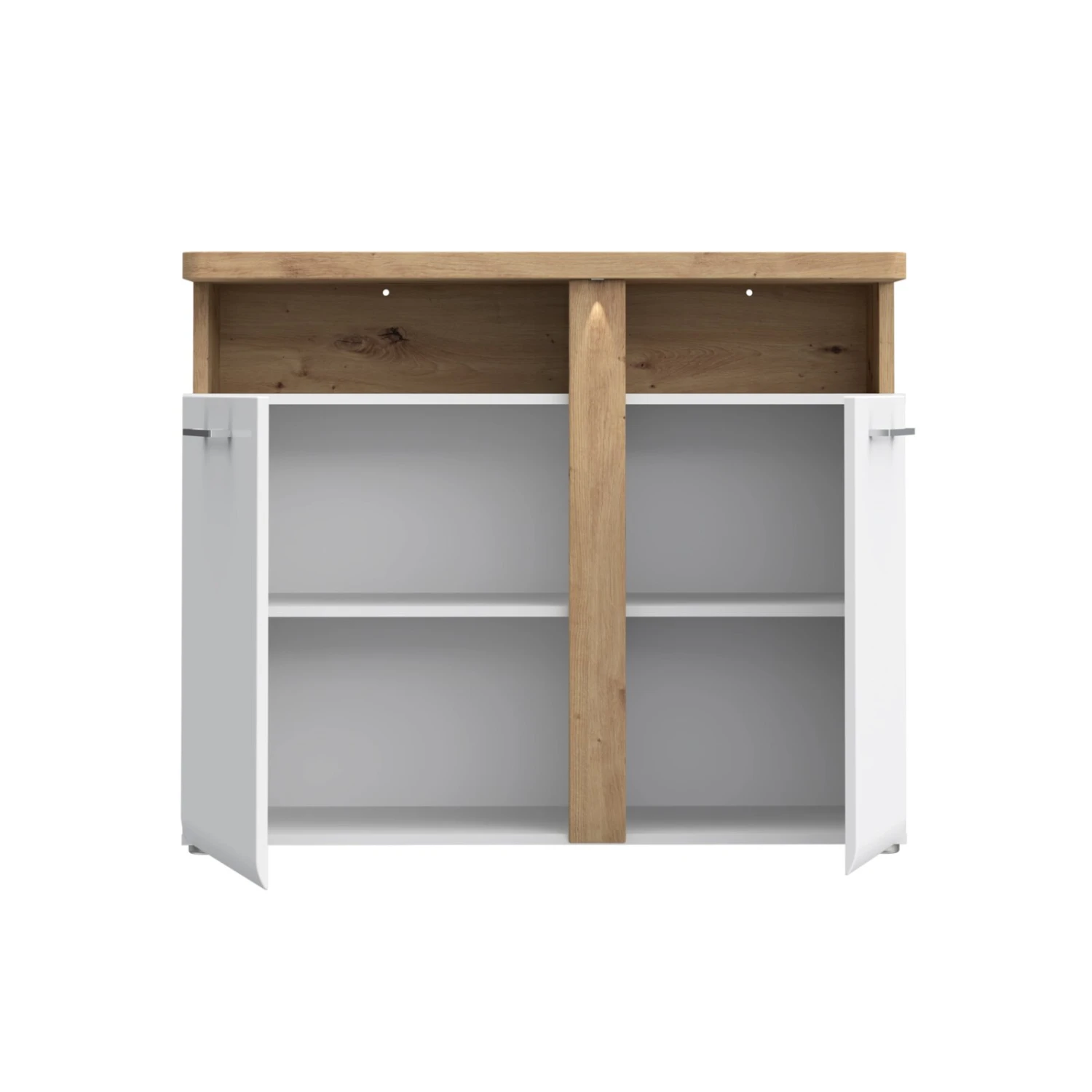 Kommode - weiß-Artisan Eiche - LED-Beleuchtung - 104 cm breit 3 Kommode - weiß-Artisan Eiche - LED-Beleuchtung - 104 cm breit – Bild 3