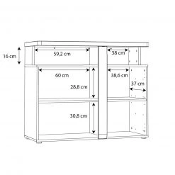 Kommode - weiß-Artisan Eiche - LED-Beleuchtung - 104 cm breit 8 Kommode - weiß-Artisan Eiche - LED-Beleuchtung - 104 cm breit -Wohnzimmer Verkäufe 1023019300 04 1600Wx1600H