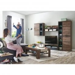 Anbauwand - Schlammeiche-Schwarzeiche - mit Beleuchtung -Wohnzimmer Verkäufe 1023019800 05 1600Wx1600H