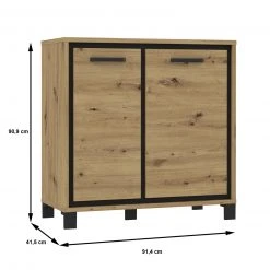 Kommode - Artisan Eiche - 2 Türen - 91 cm -Wohnzimmer Verkäufe 1023021300 06 1600Wx1600H
