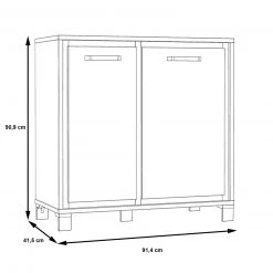 Kommode - Artisan Eiche - 2 Türen - 91 cm -Wohnzimmer Verkäufe 1023021300 07 1600Wx1600H