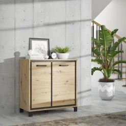Kommode - Artisan Eiche - 2 Türen - 91 cm -Wohnzimmer Verkäufe 1023021300 10 1600Wx1600H