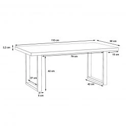 Couchtisch - Artisan Eiche - Metallbeine - 110 cm -Wohnzimmer Verkäufe 1023021500 05 1600Wx1600H