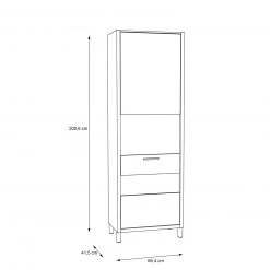 Standvitrine - weiß - Cantania Eiche - 201 cm hoch 9 Standvitrine - weiß - Cantania Eiche - 201 cm hoch -Wohnzimmer Verkäufe 1023021900 03 1600Wx1600H