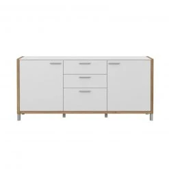 Sideboard - weiß - Cantania Eiche - 186 cm breit