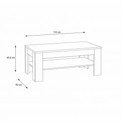 Couchtisch - Catania Eiche - 110 cm breit -Wohnzimmer Verkäufe 1023024200 04 1600Wx1600H