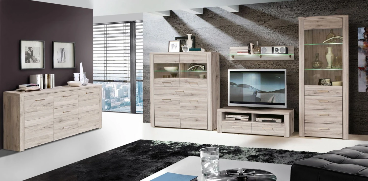 Sideboard - Sandeiche - Edelstahl 2 Sideboard - Sandeiche - Edelstahl – Bild 2