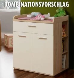 Kommode - Sonoma Eiche-weiß - 79,9 cm -Wohnzimmer Verkäufe 1023029600 03 1600Wx1600H