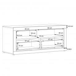 Lowboard - Betonoptik - weiß - 138 cm breit -Wohnzimmer Verkäufe 1023037200 07 1600Wx1600H