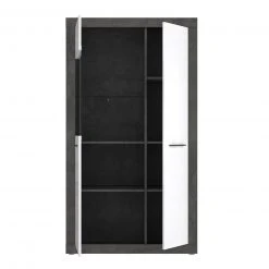 Highboardvitrine - Betonoptik - weiß - 168 cm hoch -Wohnzimmer Verkäufe 1023037300 03 1600Wx1600H