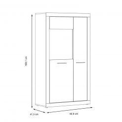 Highboardvitrine - Betonoptik - weiß - 168 cm hoch -Wohnzimmer Verkäufe 1023037300 06 1600Wx1600H