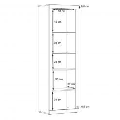 Standvitrine - Betonoptik - weiß - 197 cm hoch -Wohnzimmer Verkäufe 1023037600 08 1600Wx1600H