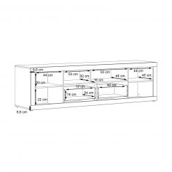 Lowboard - Betonoptik - weiß - 213 cm breit -Wohnzimmer Verkäufe 1023038000 07 1600Wx1600H