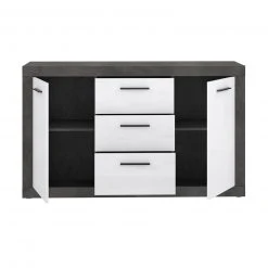 Sideboard - Betonoptik - weiß - 143 cm breit -Wohnzimmer Verkäufe 1023038200 03 1600Wx1600H